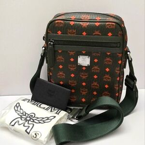 MCM Klassik Visetos Crossbody New Logo leather messenger🧡